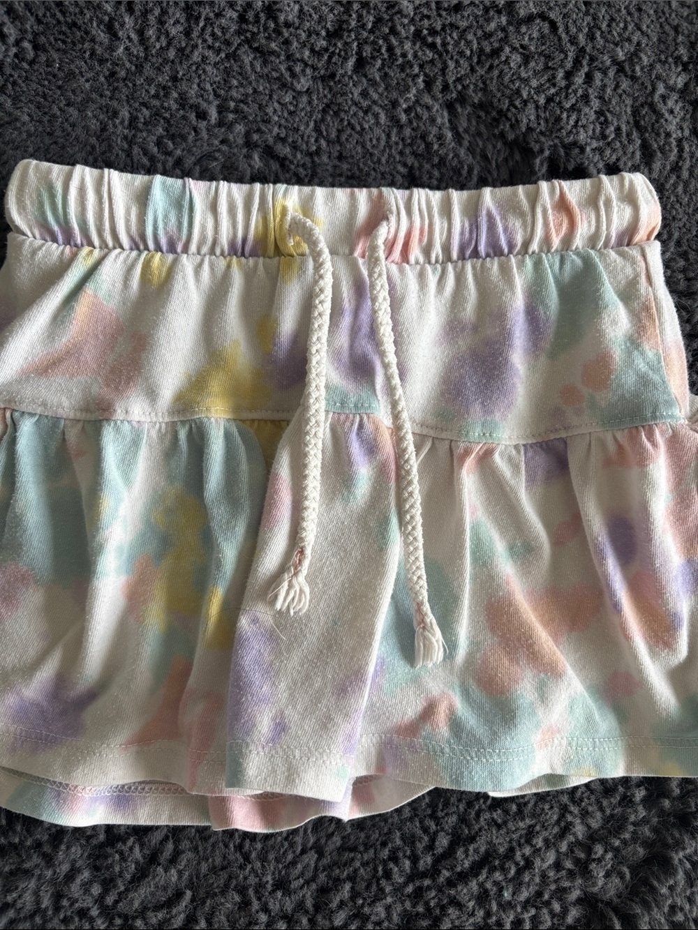 Cat &Jack Kids Pastel Tie-Dye Drawstring Skort 2T